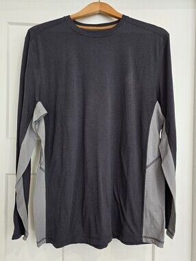 Carhartt Force Long Sleeve Shirt Mens Large Relaxed Fit Two Toned Gray Workwear